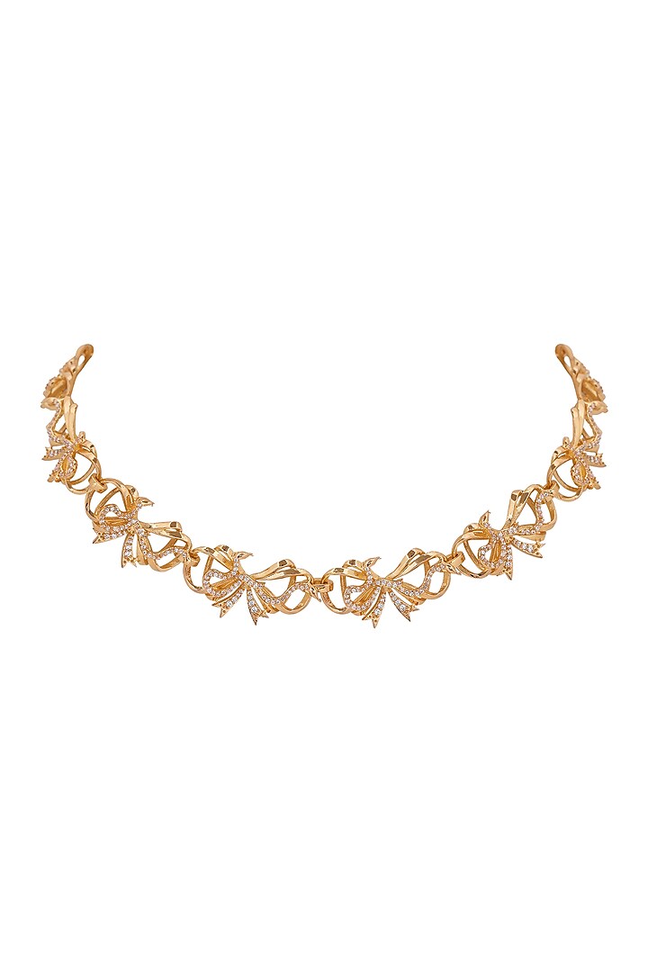Gold Finish Snake Motif Necklace by Opalina at Pernia's Pop Up Shop