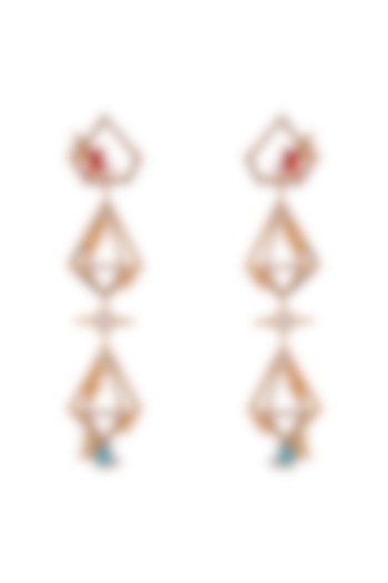 Gold Plated Handcrafted Dangler Earrings by Opalina