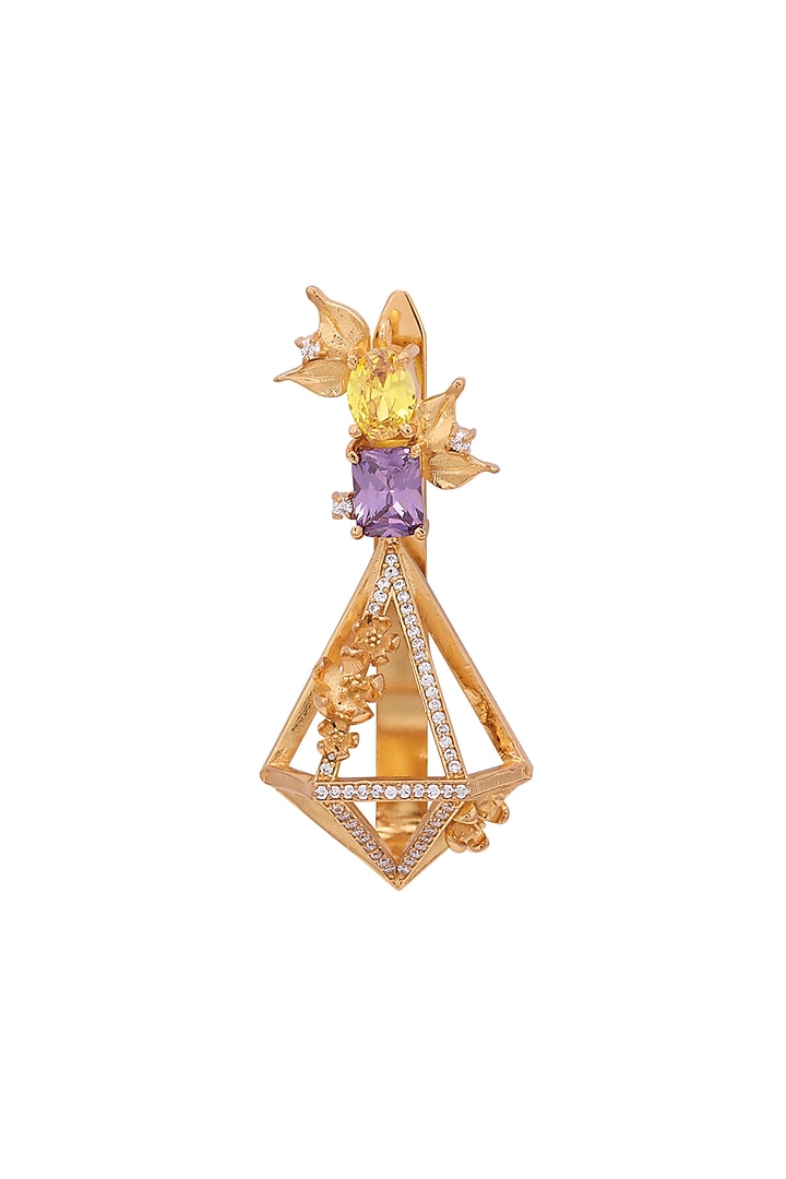 Gold Finish Crystal Hair Clips by Opalina at Pernia's Pop Up Shop
