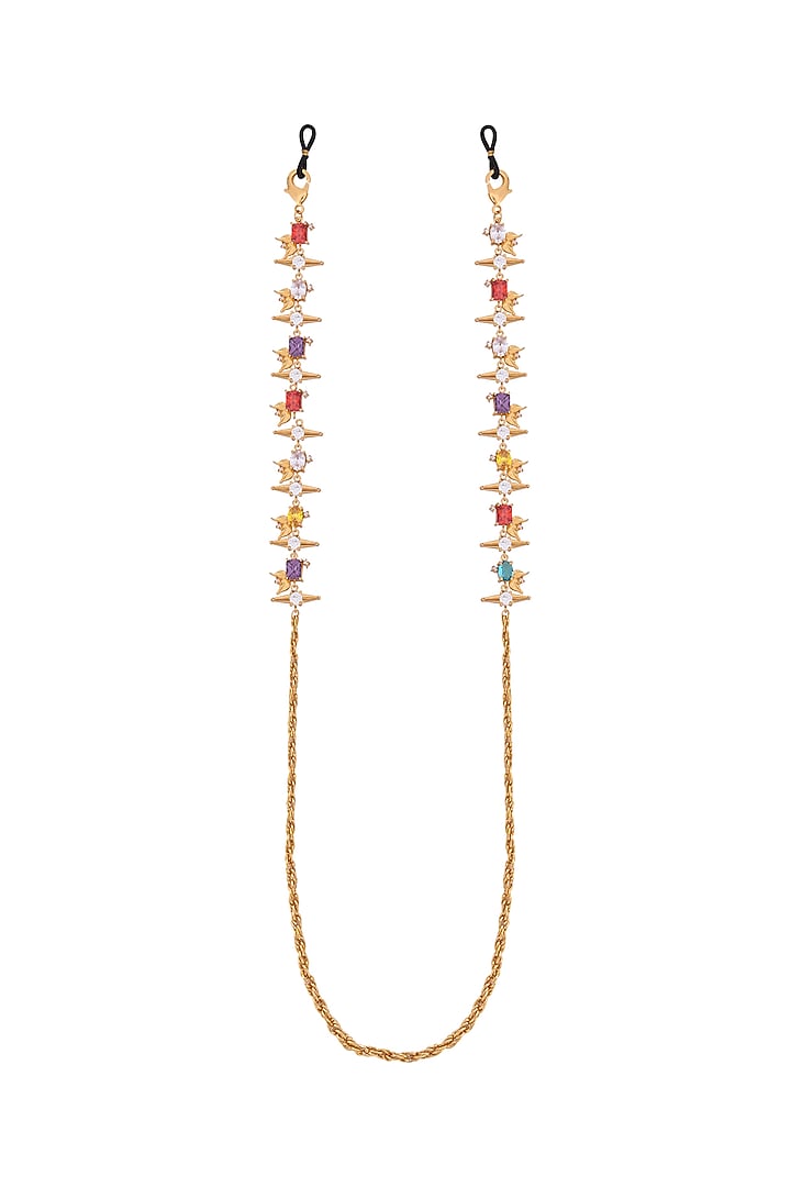 Gold Finish Crystal Handcrafted Necklace by Opalina at Pernia's Pop Up Shop