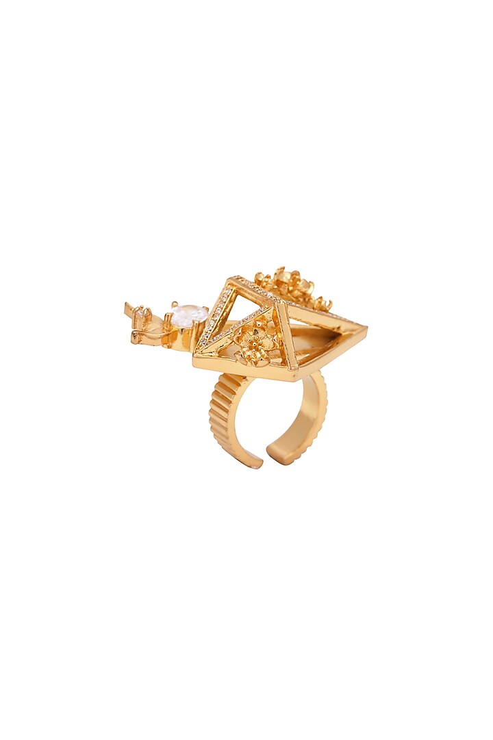 Gold Finish Handcrafted Ring by Opalina at Pernia's Pop Up Shop