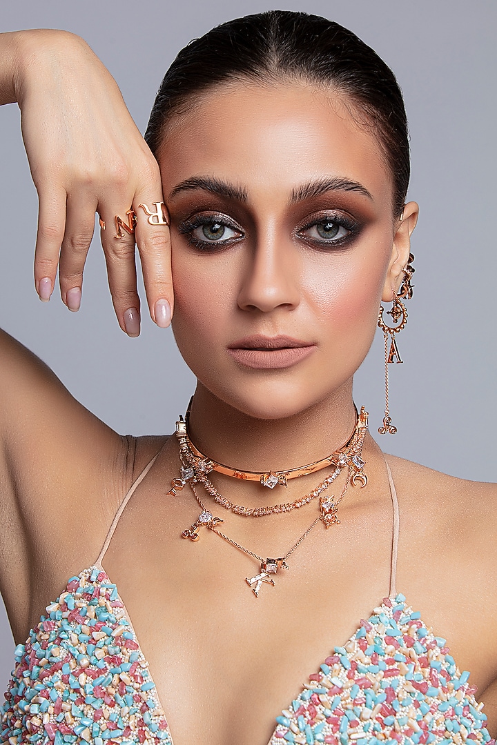 Rose Gold Plated Handcrafted Choker Necklace by Opalina at Pernia's Pop Up Shop
