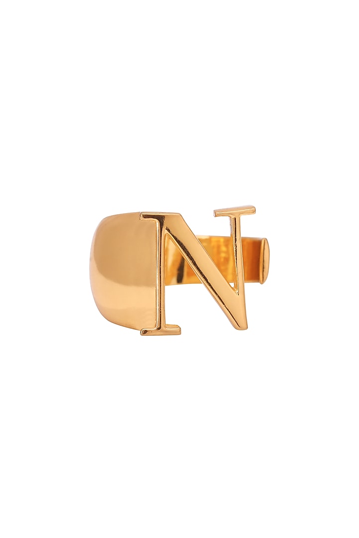 Gold Plated Handcrafted Customizable Ring by Opalina