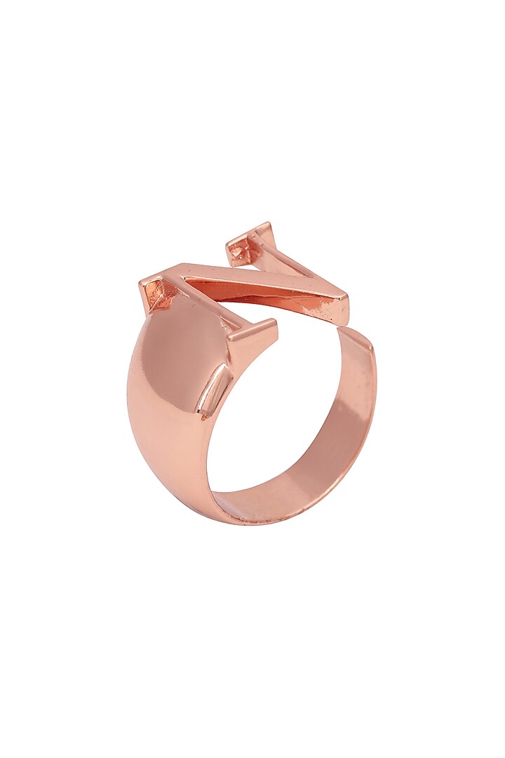 Rose Gold Plated Handcrafted Customizable Ring by Opalina at Pernia's Pop Up Shop
