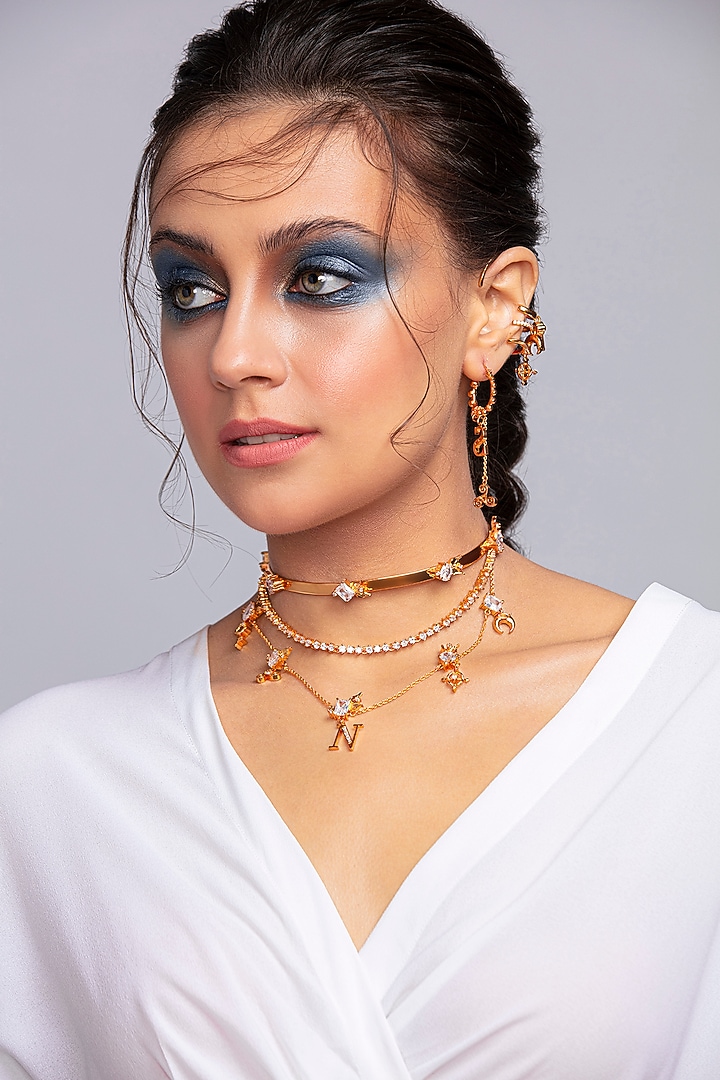 Gold Plated Handcrafted Earrings by Opalina at Pernia's Pop Up Shop