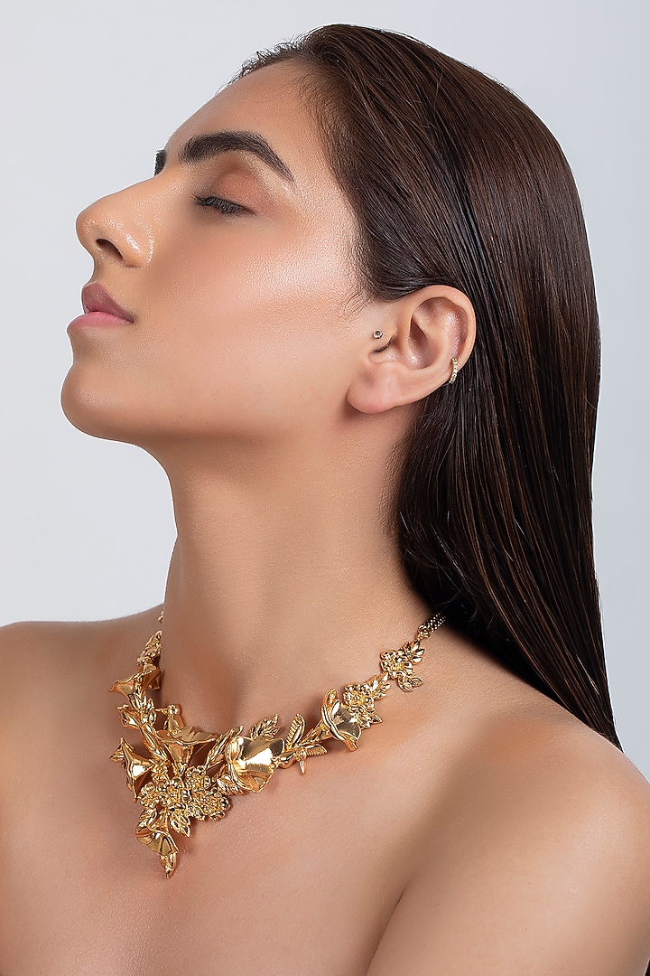 Gold Plated Handcrafted Necklace by Opalina at Pernia's Pop Up Shop