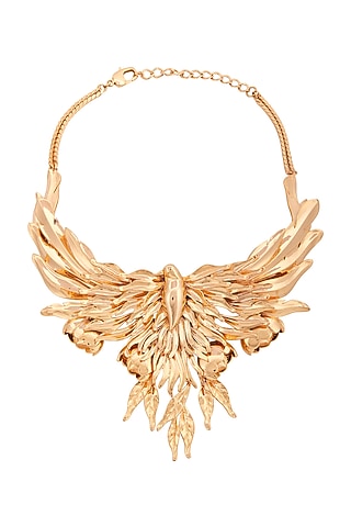 Gold Plated Handcrafted Necklace by Opalina
