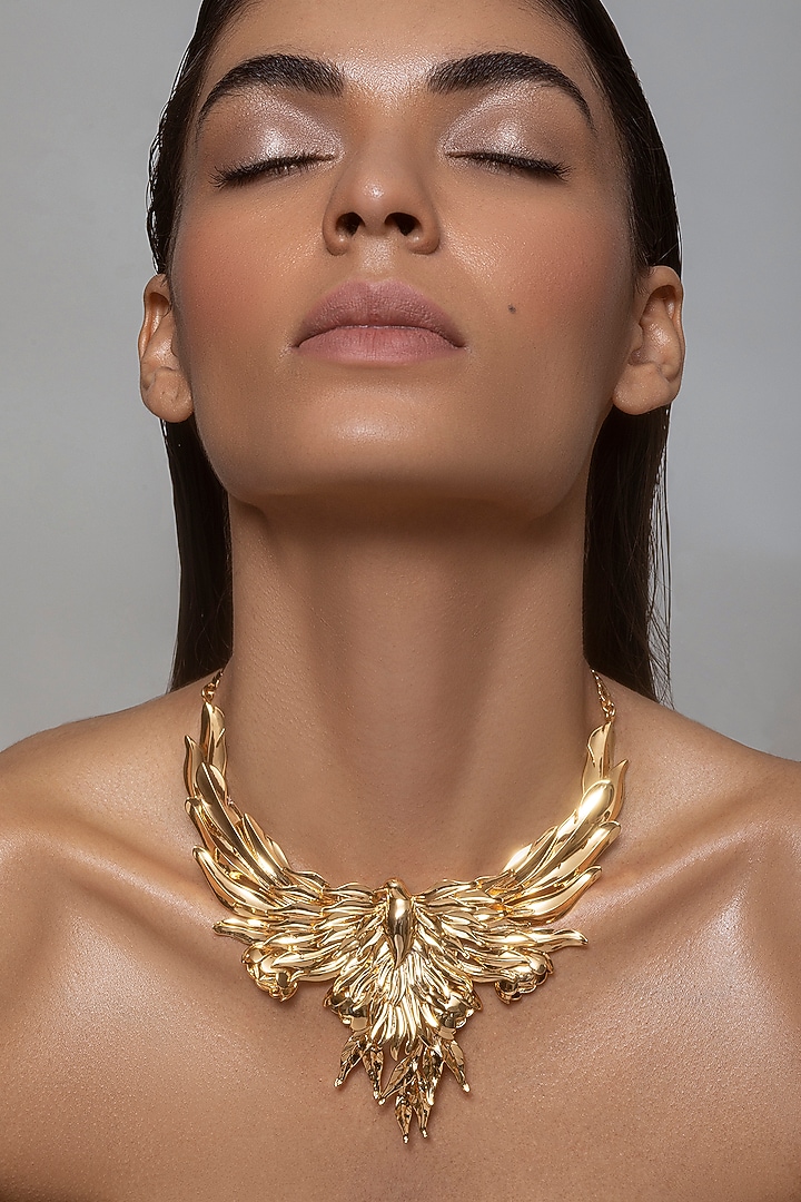Gold Plated Handcrafted Necklace by Opalina at Pernia's Pop Up Shop