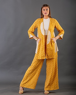 Mustard Cotton Jacket Set by ORCR