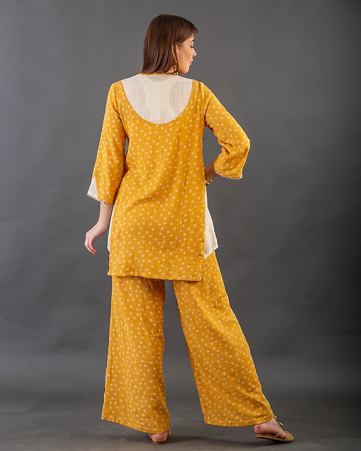 Mustard Cotton Jacket Set by ORCR at Pernia's Pop Up Shop