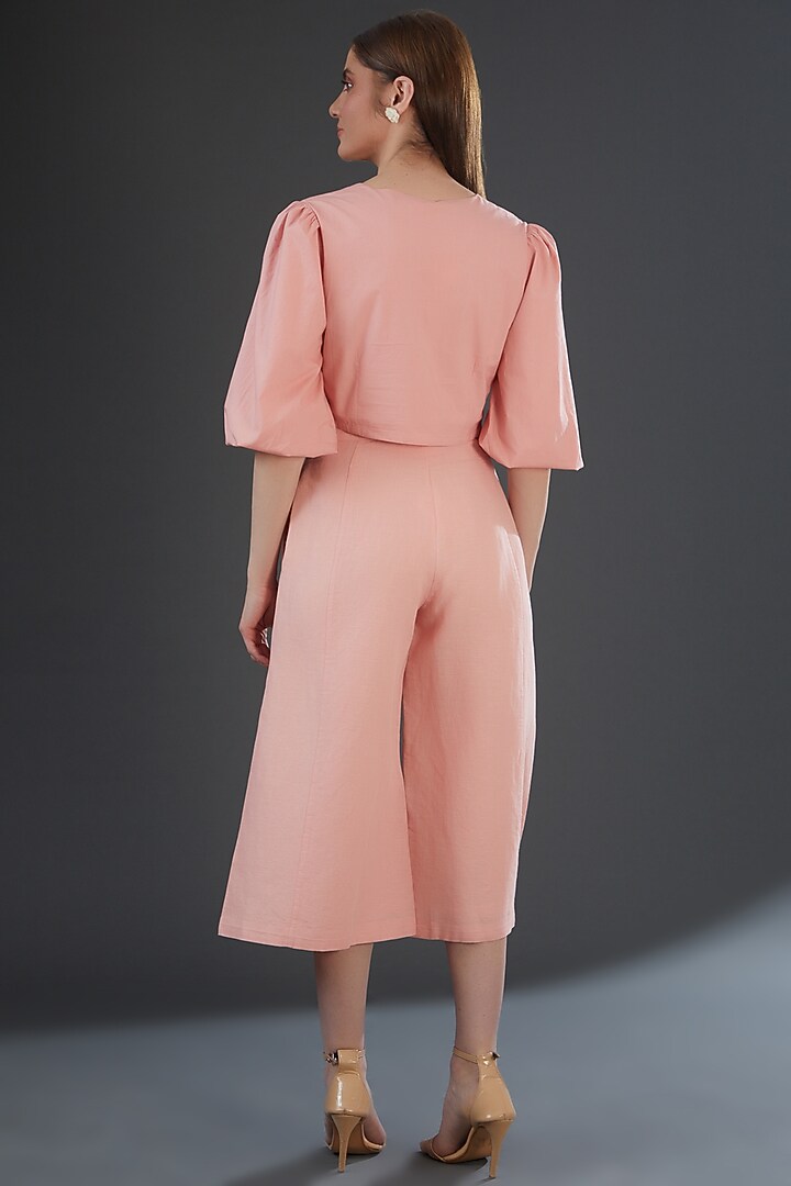 Light Pink Cotton Poplin Crop Top by Originate at Pernia's Pop Up Shop