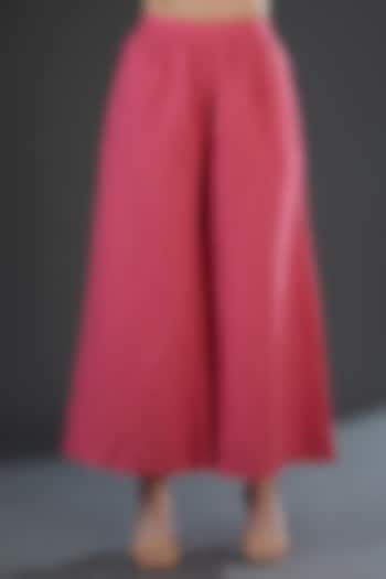 Pink Cotton Linen Pants by Originate