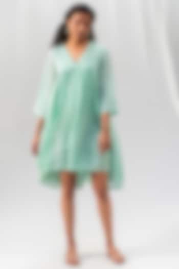 Aqua Blue Cotton Tunic Dress by Originate at Pernia's Pop Up Shop