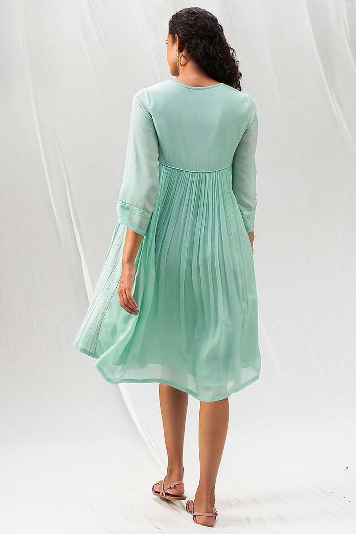 Aqua Blue Cotton Tunic Dress by Originate at Pernia's Pop Up Shop