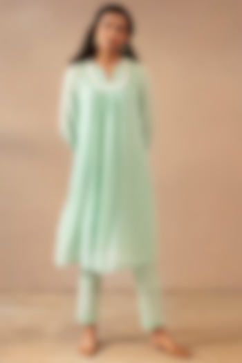 Aqua Blue Organic Tunic Dress by Originate at Pernia's Pop Up Shop