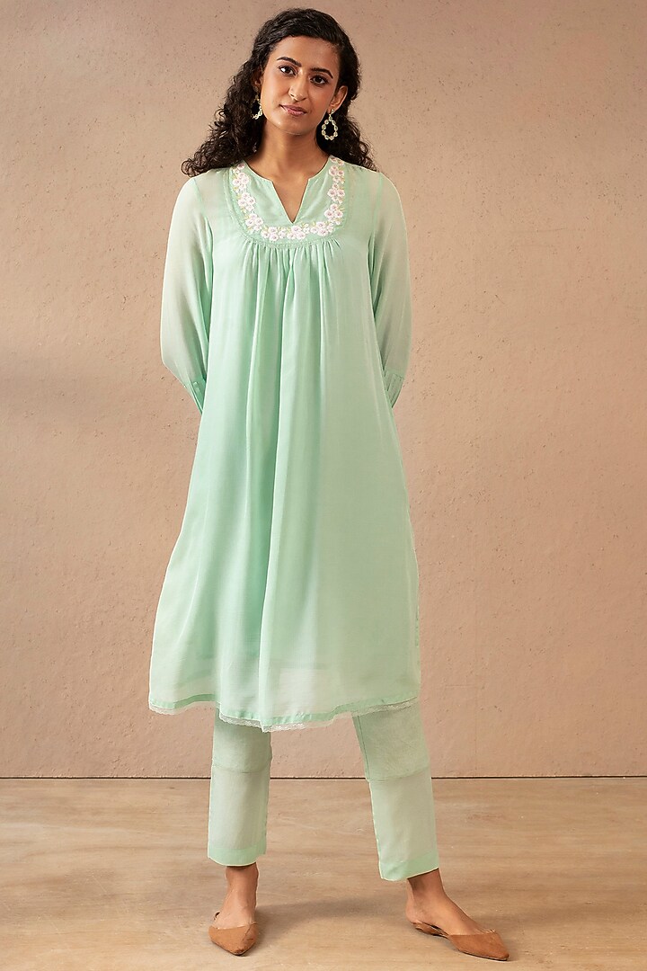 Aqua Blue Organic Tunic Dress by Originate at Pernia's Pop Up Shop