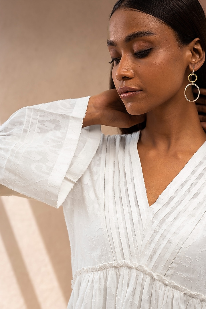White Organic Flared Summer Dress by Originate at Pernia's Pop Up Shop