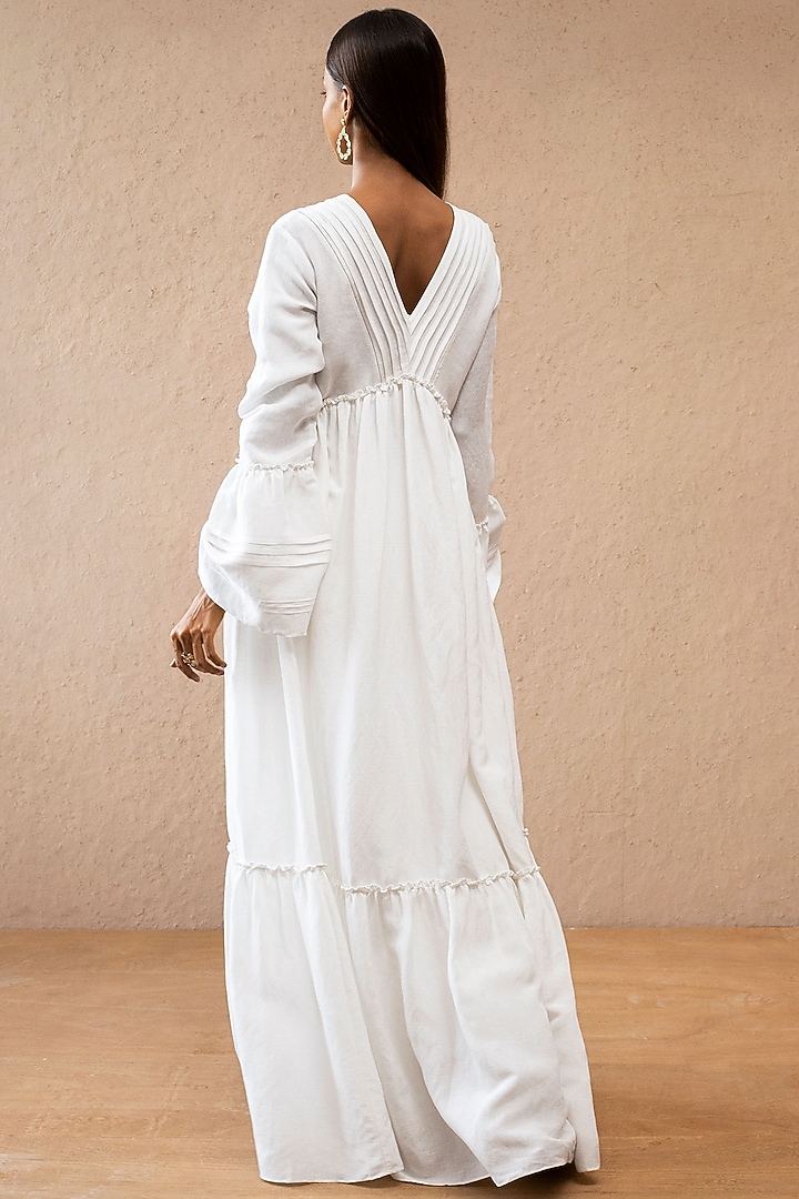 White Organic Tiered Summer Dress by Originate at Pernia's Pop Up Shop