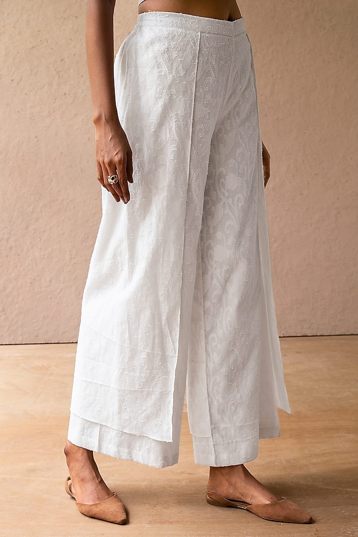 White Cotton Pants by Originate at Pernia's Pop Up Shop