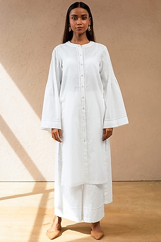 White Cotton Tunic by Originate