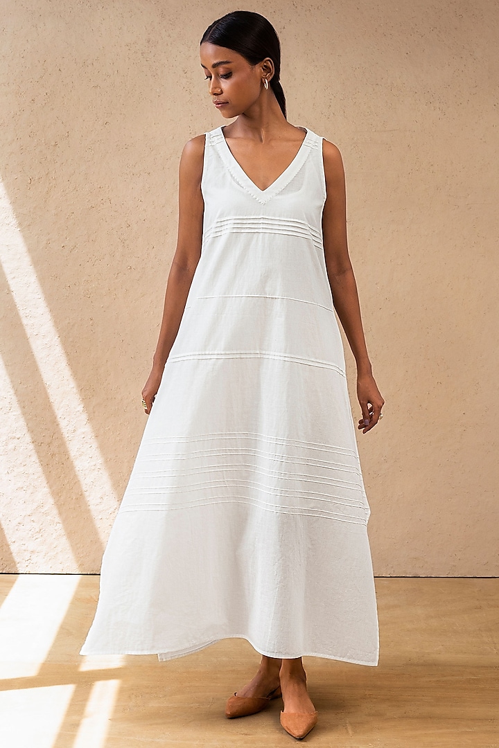 White Cotton Dress by Originate