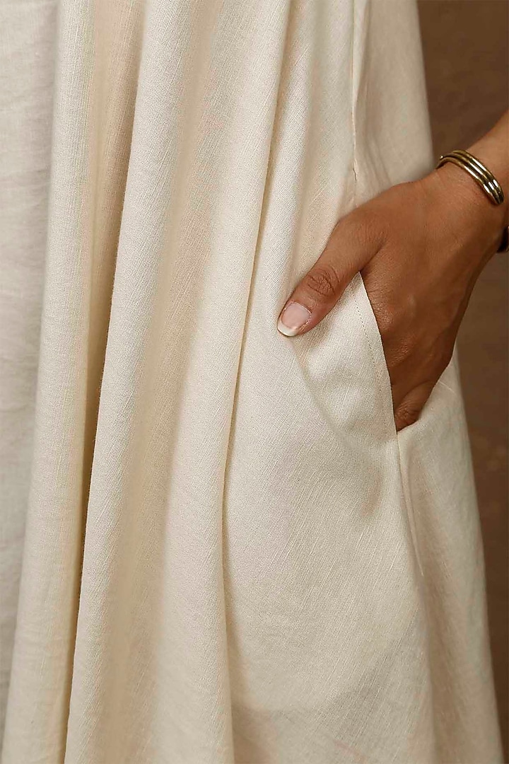 Ivory Cotton Linen Summer Dress by Originate at Pernia's Pop Up Shop