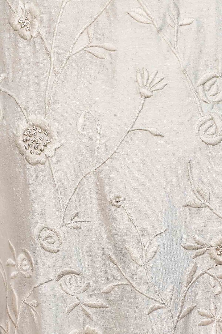 Off-White Floral Embroidered Summer Dress by Originate at Pernia's Pop Up Shop