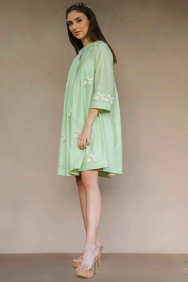 Mint Embroidered Summer Dress by Originate at Pernia's Pop Up Shop