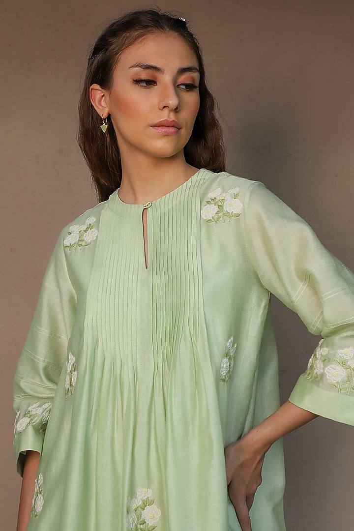 Mint Embroidered Summer Dress by Originate at Pernia's Pop Up Shop