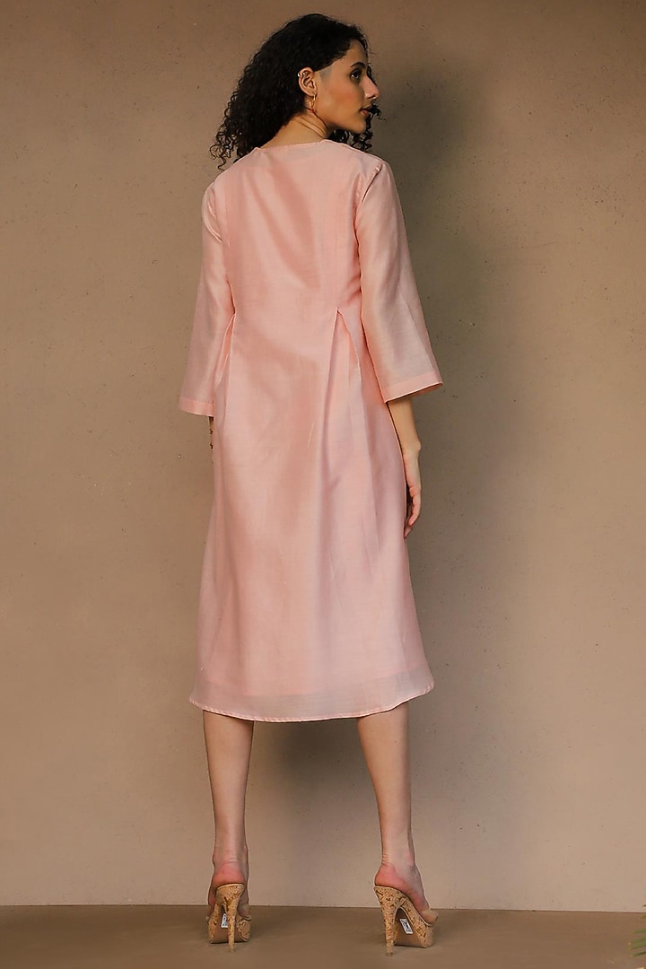 Pink Summer Dress With Embroidery by Originate at Pernia's Pop Up Shop
