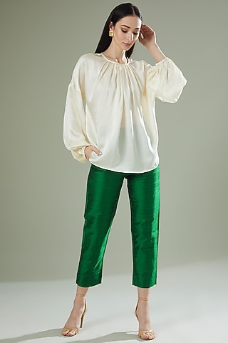 Ivory Silk Glided Top by Originate