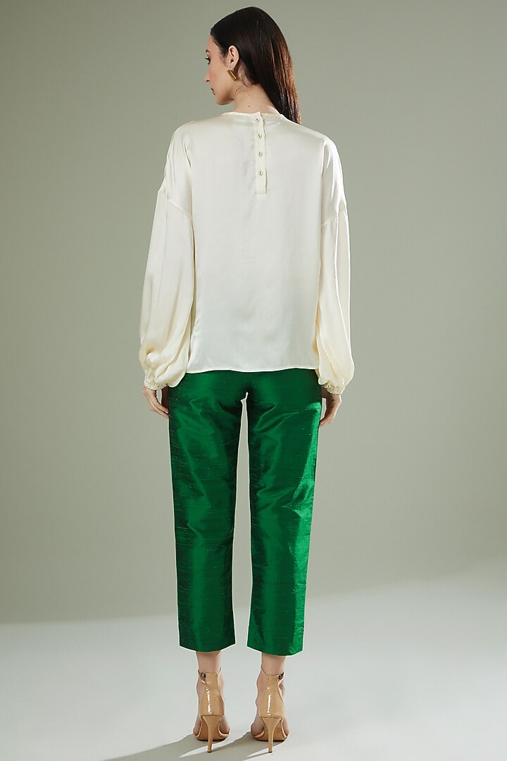 Ivory Silk Glided Top by Originate at Pernia's Pop Up Shop