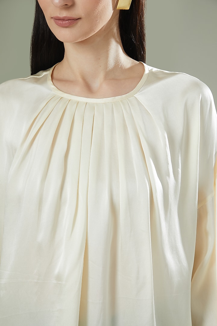 Ivory Silk Glided Top by Originate at Pernia's Pop Up Shop