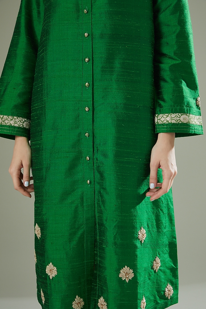 Emerald Embroidered Overlay by Originate at Pernia's Pop Up Shop