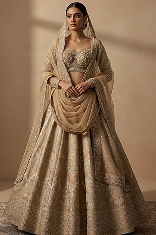 Shop Golden Lehenga With Red Dupatta for Women Online from India's Luxury  Designers 2026