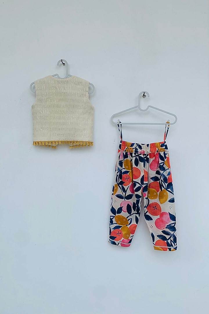 Multi Colored Cotton Lycra Printed Pant Set by ORCR KIDS at Pernia's Pop Up Shop