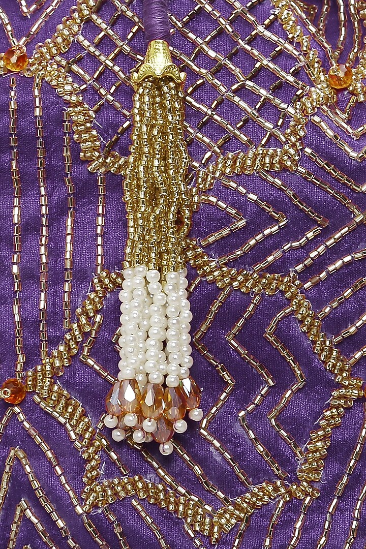Purple Embellished Potli by Ornatte at Pernia's Pop Up Shop