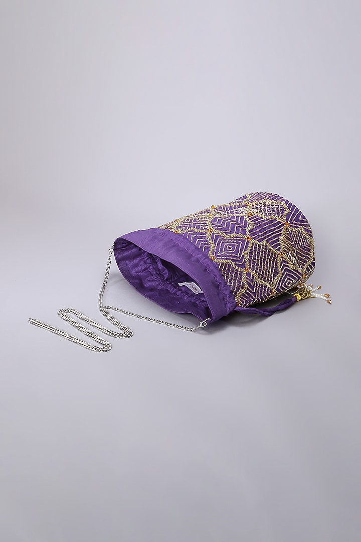 Purple Embellished Potli by Ornatte at Pernia's Pop Up Shop