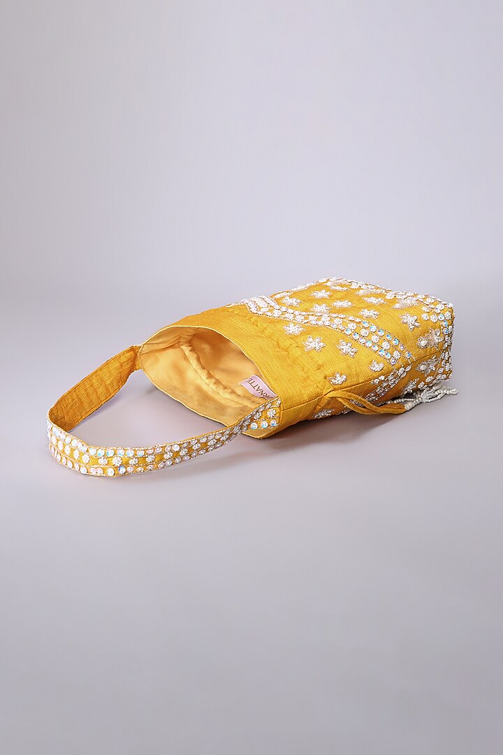 Mustard Embellished Potli by Ornatte at Pernia's Pop Up Shop