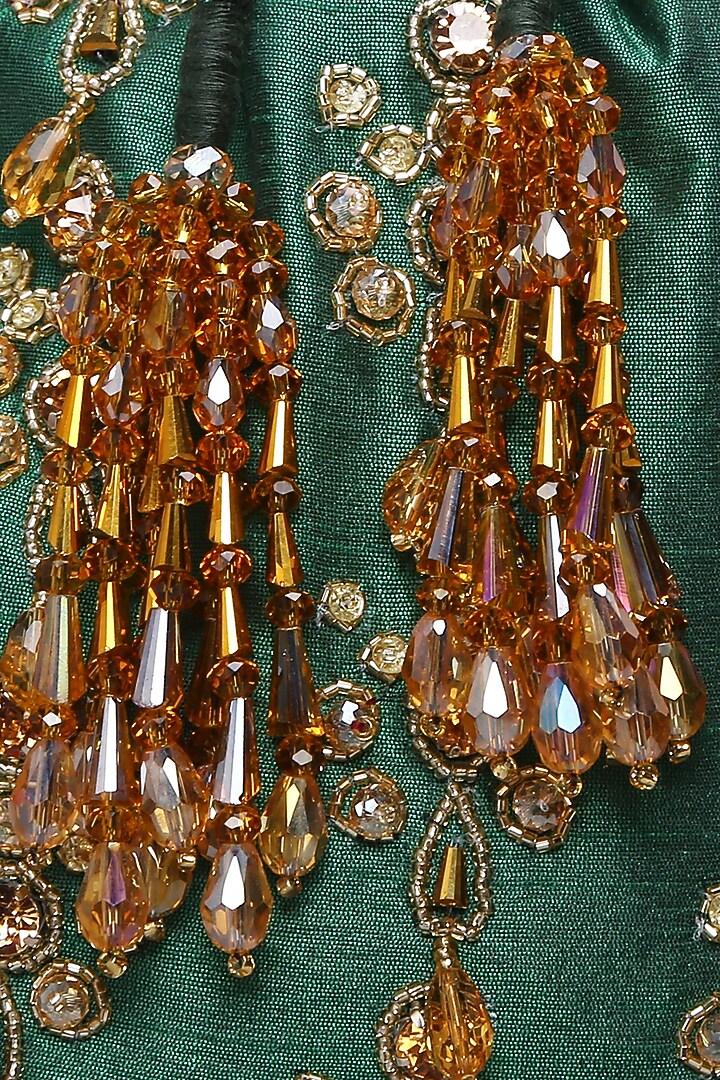 Green Embellished Potli by Ornatte at Pernia's Pop Up Shop