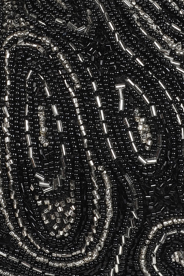 Black & White Embellished Clutch by Ornatte at Pernia's Pop Up Shop