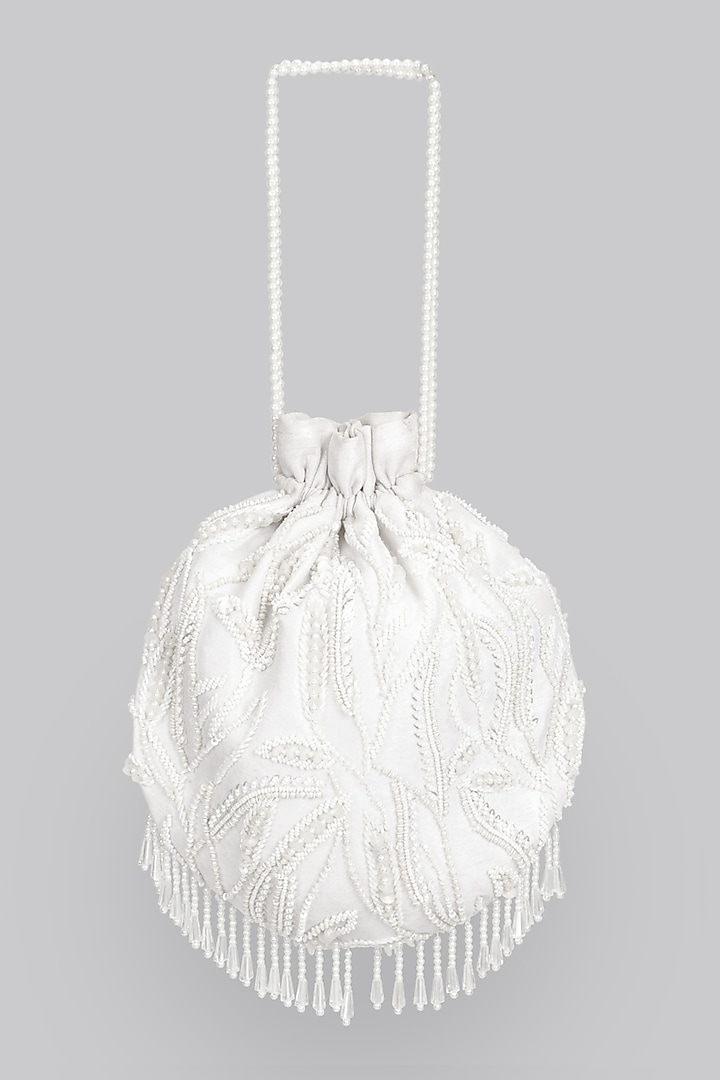 Ivory Embellished Potli by Ornatte at Pernia's Pop Up Shop