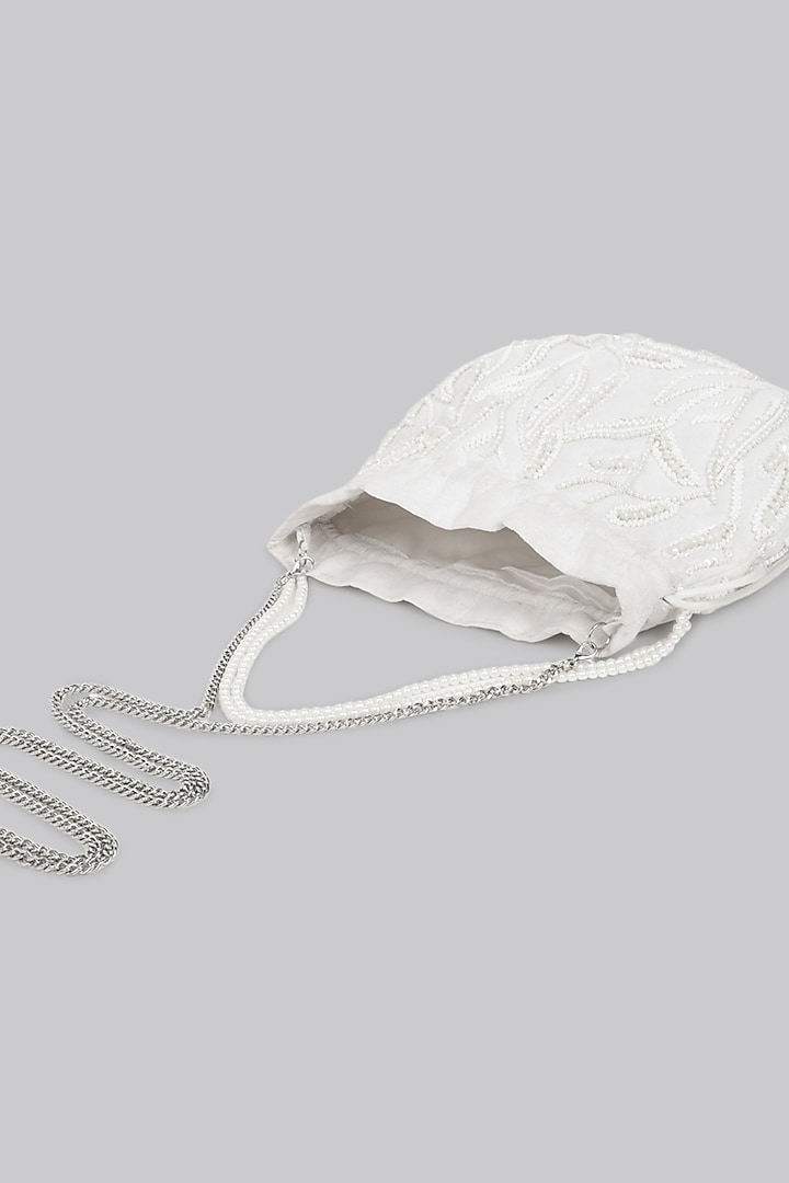 Ivory Embellished Potli by Ornatte at Pernia's Pop Up Shop