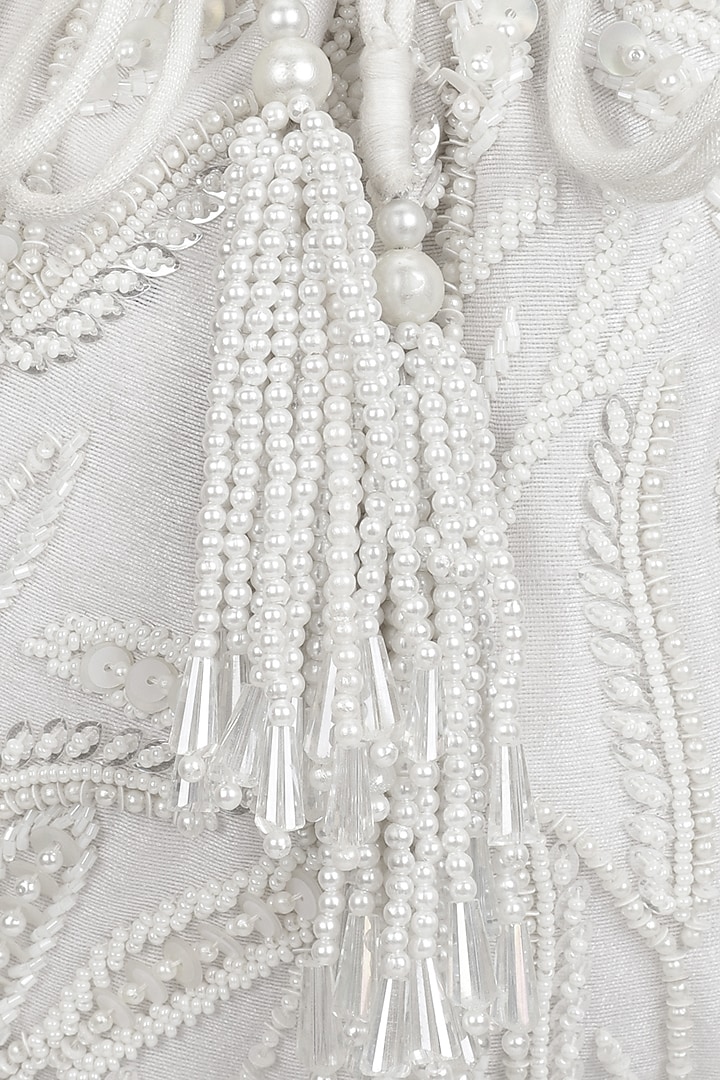 Ivory Embellished Potli by Ornatte at Pernia's Pop Up Shop