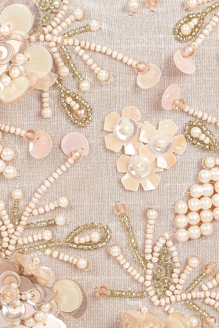 Champagne Pink Embellished Clutch by Ornatte at Pernia's Pop Up Shop