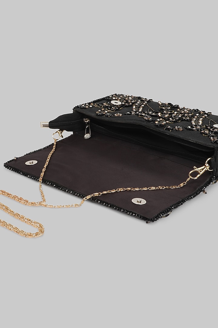 Black Embellished Clutch by Ornatte at Pernia's Pop Up Shop