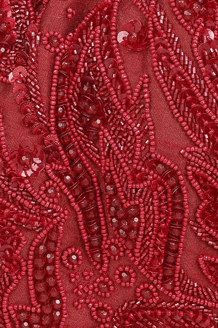 Red Embellished Clutch by Ornatte at Pernia's Pop Up Shop