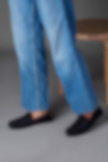 Blue Suede Leather Shoes by Oroh at Pernia's Pop Up Shop