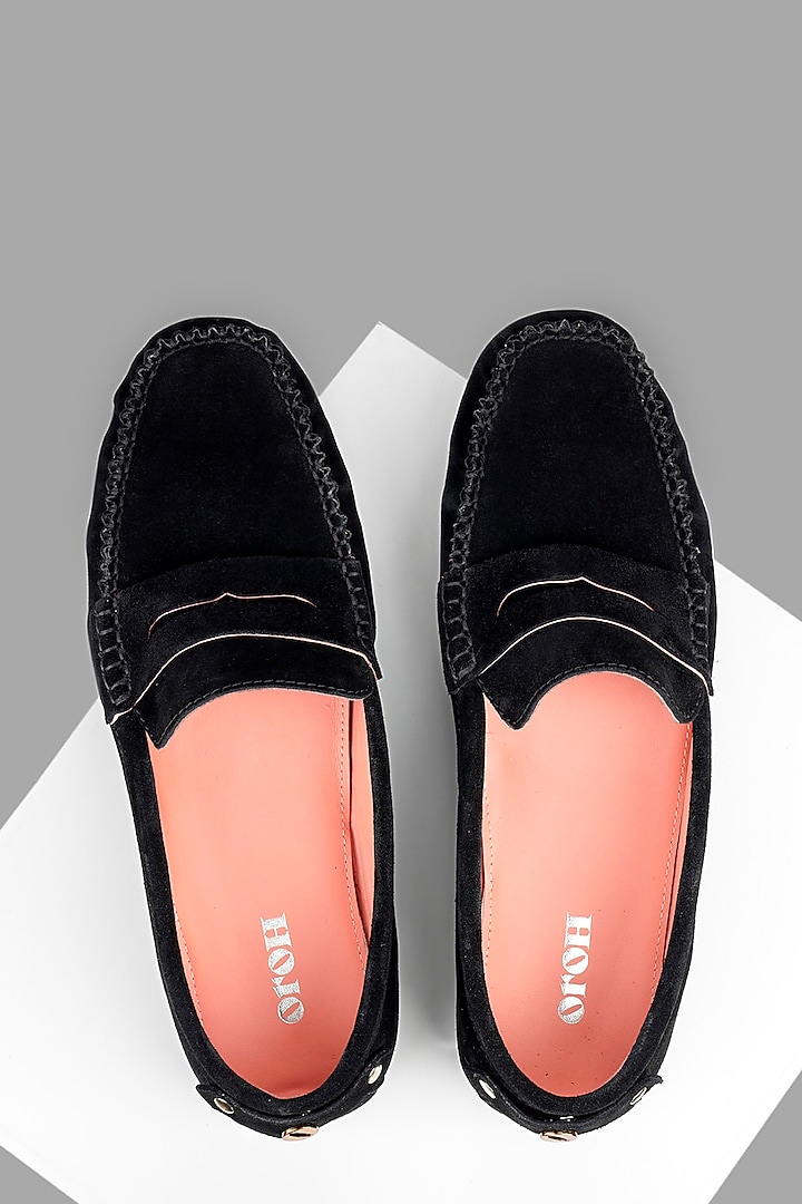 Black Suede Leather Shoes by Oroh at Pernia's Pop Up Shop