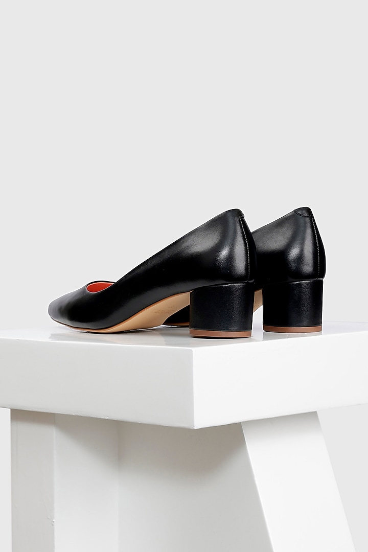 Black Genuine Leather Pump Heels by Oroh at Pernia's Pop Up Shop